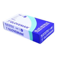 POWDER FREE BLUE NITRILE GLOVES, 1 X 100, SIZE 9 (L)