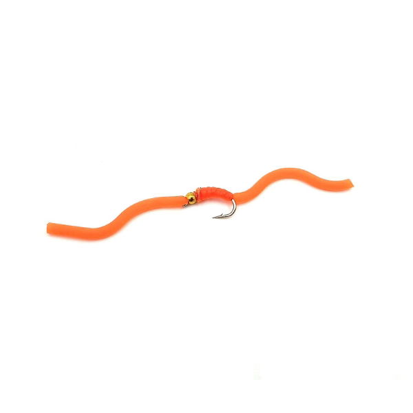 WIGGLY WORMS ORANGE & GOLD WORM SZ 10 (1 PACK OF 12)