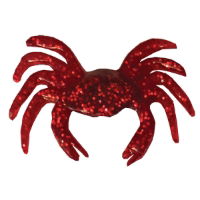 SOFT BACK PEELER CRAB - BLOOD RED/SILVER GLITTER