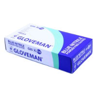 POWDER FREE BLUE NITRILE GLOVES, 1 X 100, SIZE 10 (XL)