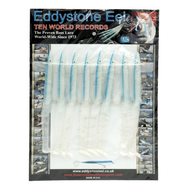 EDDYSTONE 190mm EELS PEARL/BLUE BACK (1 CARD)