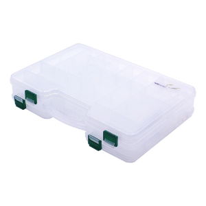 DOUBLE SIDED TACKLE/LURE BOX WITH HANDLE 