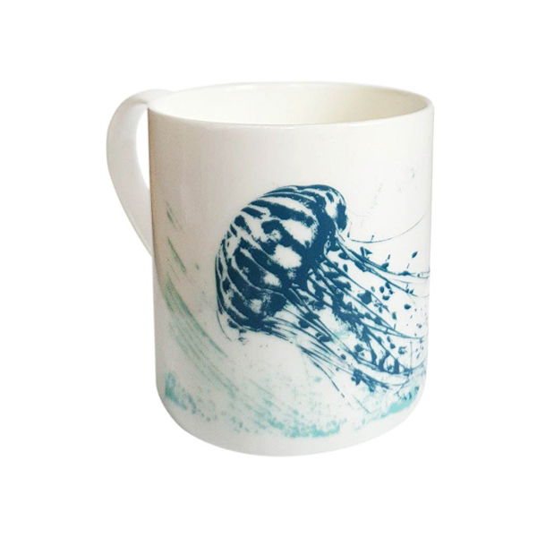 BONE CHINA MUGS - JELLYFISH