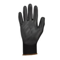 WARRIOR BLACK PU COATED GLOVES SIZE 9 (L) 