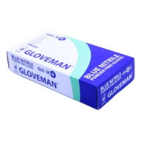 POWDER FREE BLUE NITRILE GLOVES, 1 X 100, SIZE 8 (M)